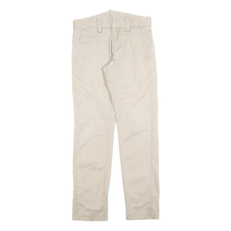 LEVI'S Mens Slim Beige Cotton Blend Zip Trousers W29 L32 Classic Straight Fit