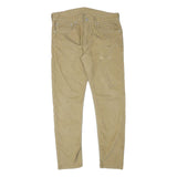 LEVI'S Mens Slim Beige Cotton Blend Slim Trousers W34 L30 Casual Zip Closure