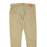 LEVI'S Mens Slim Beige Cotton Blend Slim Trousers W34 L30 Casual Zip Closure