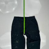 Dakota Grizzly Double Knee Carpenter Trousers - 31W 30L Black Cotton