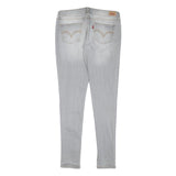 LEVI'S Womens Slim Light Blue Denim Jeans W31 L30 Stylish Zip Closure