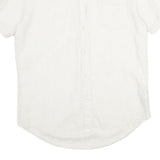 TOMMY HILFIGER Mens White Cotton Shirt L Short Sleeve Casual Classic