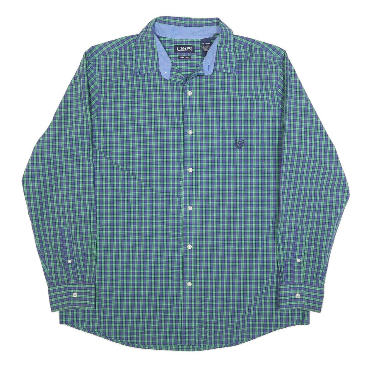 slim fit dress slacks CHAPS Mens Blue & Green Check Shirt M Classic Fit Long Sleeve Casual C –  Cerqular
