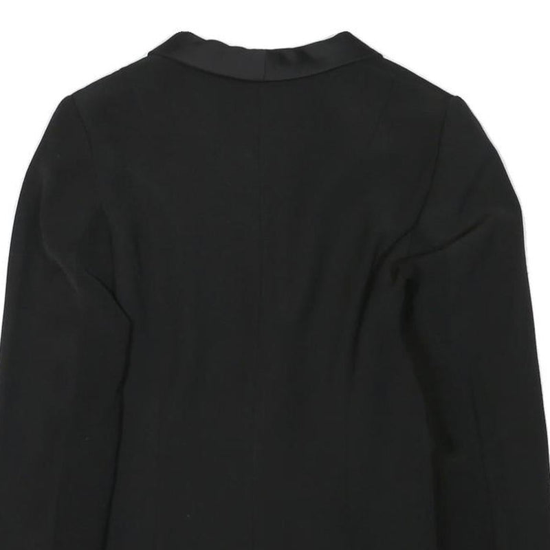 ZARA Womens Black Tailored Jacket S Polyester Blend Button Closure Plain Elegant