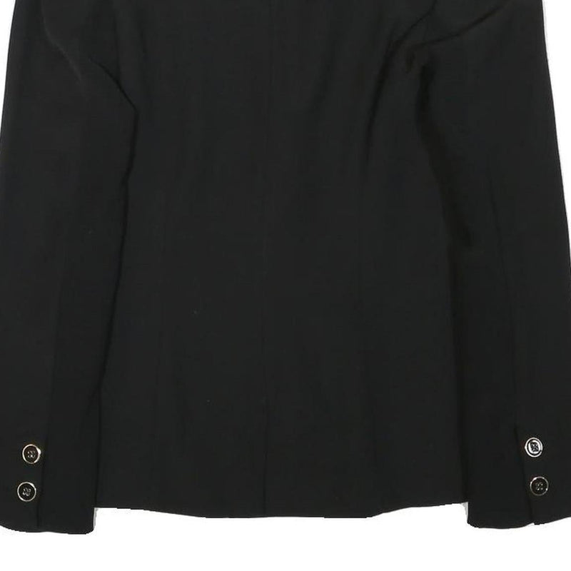 ZARA Womens Black Tailored Jacket S Polyester Blend Button Closure Plain Elegant