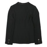 ZARA Womens Black Tailored Jacket S Polyester Blend Button Closure Plain Elegant