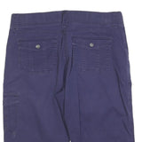LEE Womens Cotton Blend Navy Blue Cargo Shorts L W34 Easy Fit Casual Pocketed