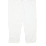 REPRISE Womens White Relaxed Tapered Trousers Cotton Blend W27 L27 Stylish