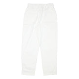 REPRISE Womens White Relaxed Tapered Trousers Cotton Blend W27 L27 Stylish