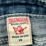 True Religion Boot Cut Jeans - 30W US 4 Blue Cotton