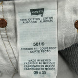 Levis 501 Jeans - 34W 30L Gray Cotton