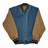 Beers Holloway College Varsity Jacket - Large Beige Denim