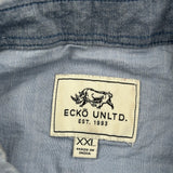 Ecko Unltd Short Sleeve Shirt - 2XL Blue Cotton