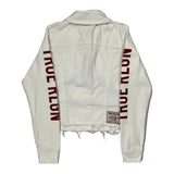 True Religion Cropped Denim Jacket - Small White Cotton