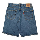 Levis Denim Shorts - 33W 10L Blue Cotton