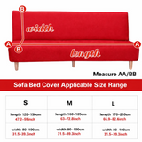 Anyseat Red Armless Futon Slipcover – Stretch Sofa Bed Protector with Ruffle Skirt