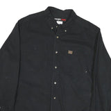 WRANGLER Mens Black Cotton Blend Shirt L Button-Down Casual Long Sleeve