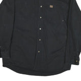 WRANGLER Mens Black Cotton Blend Shirt L Button-Down Casual Long Sleeve