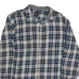 VANS Mens Blue White & Yellow Checked Shirt M Casual Cotton Blend Long Sleeve