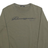 SONNY BONO Mens Green Crew Neck M Cotton Blend Casual Sweatshirt
