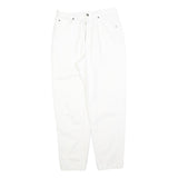 TEDDYS Womens Cotton Blend White Regular Fit Straight Leg Trousers W28 L28
