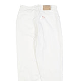 TEDDYS Womens Cotton Blend White Regular Fit Straight Leg Trousers W28 L28