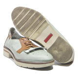 PIKOLINOS Womens Leather Lace-Up Brogue White & Tan UK 5 Stylish Comfort