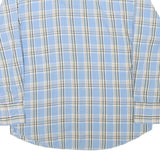 WRANGLER Mens Blue & Cream Plaid Cotton Blend Shirt M Classic Western