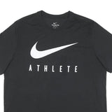 NIKE Womens Black Athlete Graphic T-Shirt XL Short Sleeve Crew Neck Sport Casual