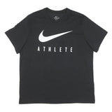 NIKE Womens Black Athlete Graphic T-Shirt XL Short Sleeve Crew Neck Sport Casual