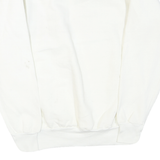 WEST Mens White Crew Neck XL Cotton Blend Sweatshirt Plain Classic Fit