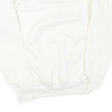 WEST Mens White Crew Neck XL Cotton Blend Sweatshirt Plain Classic Fit