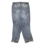 G-STAR Womens Regular Fit Blue Denim Jeans W32 L32 Distressed Style Zip Closure