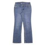ARYIA Womens Jeans Blue Regular Bootcut Denim Medium W30 L32 Embroidery