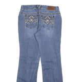 ARYIA Womens Jeans Blue Regular Bootcut Denim Medium W30 L32 Embroidery