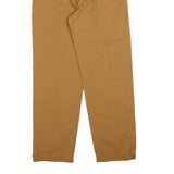 Womens Relaxed Cotton Blend Tan Trousers W30 L29 Casual Zip Closure