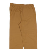 Womens Relaxed Cotton Blend Tan Trousers W30 L29 Casual Zip Closure