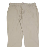 SPORT TREND SHOP Mens Regular Beige Polyester Blend Trousers W34 L32 Casual Zip