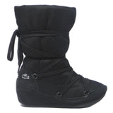 LACOSTE Womens Black Synthetic Lace-Up Boots UK 4 Comfortable Stylish Winter