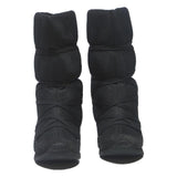 LACOSTE Womens Black Synthetic Lace-Up Boots UK 4 Comfortable Stylish Winter