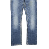 SILVER Womens Jeans Blue Regular Straight Denim Medium W26 L27 Stylish Contrast