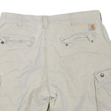 CARHARTT Mens Cotton Blend Beige Cargo Shorts L W36 Workwear Durable