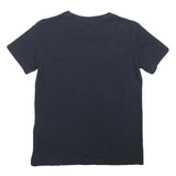 CHAMPION Womens Black Cotton T-Shirt S Short Sleeve Crew Neck Logo Print