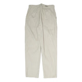 WOOLRICH Womens Regular Beige Cotton Blend Zip Trousers W28 L29 Casual