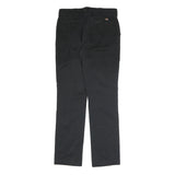 DICKIES Womens Cotton Blend Black Regular Straight Trousers W31 L30 Zip Closure