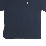 CARHARTT Mens Navy Blue Pocket T-Shirt XL Short Sleeve Crew Neck Workwear