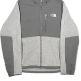 THE NORTH FACE Womens Grey Hooded Zip Jacket M Polyester Blend Performance