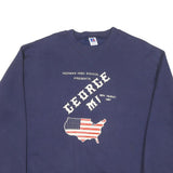 RUSSELL ATHLETIC Mens Navy Blue Hickman High School Crew Neck L Sweatshirt