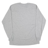 JERZEES Mens Grey Basketball Graphic T-Shirt XL Long Sleeve Crew Neck