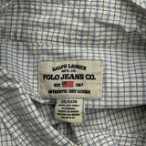 Polo By Ralph Lauren Checked Short Sleeve Shirt - 2XL Blue Cotton